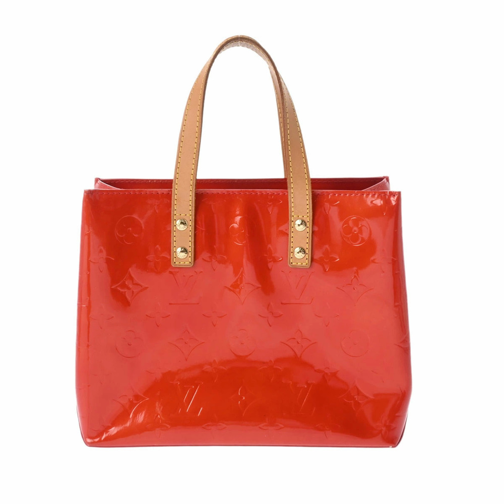 LOUIS VUITTON Vernis Lead Rouge Monogram Handbag